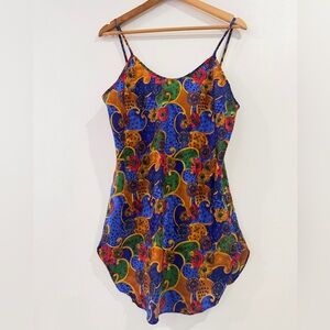 Vintage Movie Star Floral Nightgown Slip Medium